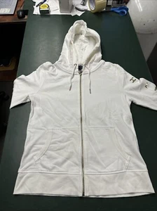 Tommy Hilfiger Full Zip Up Hoodie Sweater Long Sleeve Women's Size Small White - Picture 1 of 9