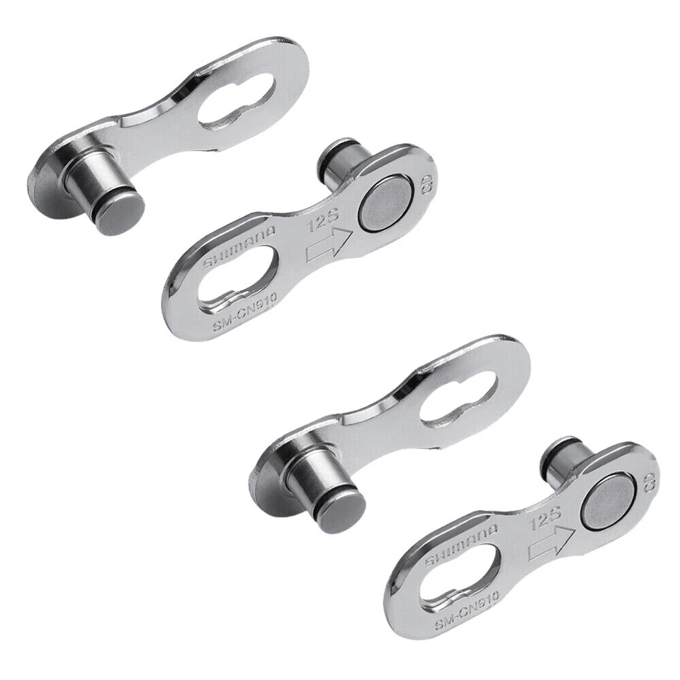 Shimano SM-CN910-12 Master Link - Silver - ISMCN91012A (2 Pack)
