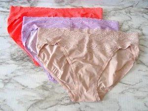 Natori 756092 Bliss Perfection V-Kini 3-Pack Panties US Size OS(S-XL) - Picture 1 of 7
