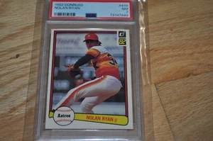 1982 DONRUSS baseball NOLAN RYAN #419 graded PSA 7 NM ASTROS HOF - Picture 1 of 4