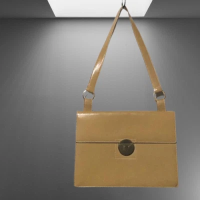 TANNER KROLLE Bolso de Hombro Mujer Cuero Mostaza Auténtico Foto 1 de 4