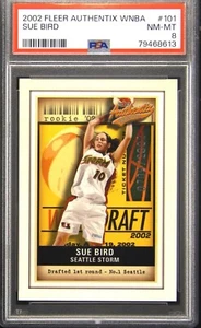 2002 Fleer Authentix WNBA #101 SUE BIRD /2002 PSA 8 NM-MT POP 18 Rookie - Picture 1 of 2
