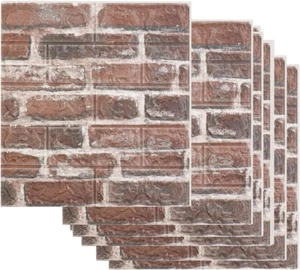 20PCS 3D Wall Panels Peel and Stick Faux Brick Wall Panels Self-Adhesive 3D Bric - Picture 1 of 12