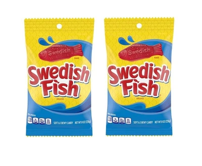 2x Bag Swedish Fish Brand Original Flavor Soft & Chewy Gummy Candy - 8oz - Image 1 of 2