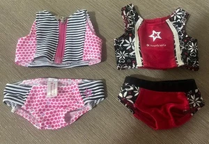 American Girl Doll - Stripes & Dots Swimsuit + Bonus Extra Swimmers 18 Inch Doll - Picture 1 of 3