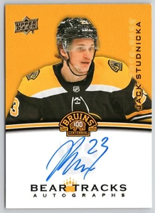 JACK STUDNICKA 2023-24 UD BOSTON MARRON CENTENNIAL BEAR TRACKS AUTO #BT-KA 95827 - Photo 1 sur 2