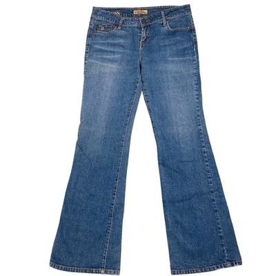 Paris Blues Women's Blue Wash Flare Leg Jeans Size 7 Bootcut Casual Denim - Image 1 of 4