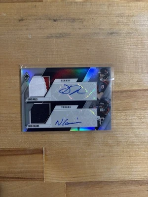 2021 Panini Phoenix /50 Davis Mills Nico Collins RPA Rookie Dual Patch Auto RC - Image 1 of 2