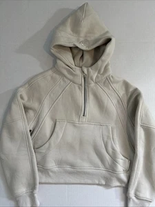 Lululemon Scuba Half Zip Cropped Oversized Hoodie Damen Gr. S 2 beige hellbraun - Bild 1 von 11