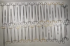 Lot of 43 Stainless Steel Surgical Hemostat Forceps (Varied Brands) - Picture 1 of 3