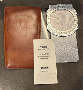 Vintage Telex Air Navigation Dead Reckoning Computer: E-6B -OG case & Directions - Picture 1 of 4
