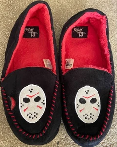 Adult Friday the 13th Jason Slippers Size Large House Shoes Hockey Mask Horror L - Picture 1 of 8