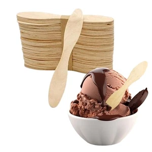 5" Wooden Ice Cream Spoons/Tasting/Spreading Spoons/Birchwood - Case of 2,000ct - Picture 1 of 7
