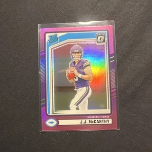 J.J. McCarthy 2024 Pink Prizm Rookie RC #303 Optic Preview Rosa - Imagen 1 de 2