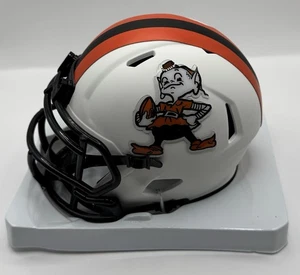 Cleveland Browns Lunar Eclipse Mini Helmet Custom Elf Logo Riddell - Picture 1 of 4