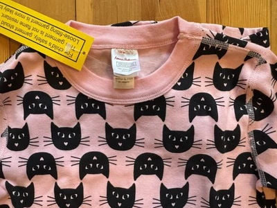 Pijama largo orgánico Hanna Andersson John gatos negros talla 150 (EE. UU. 12) NUEVO CON ETIQUETAS   Foto 1 de 4