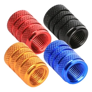 4 pcs Aluminum Car Tire Valve Caps Tyre Valve Stem Cover Air Dust Wheel Rim Caps - Picture 1 of 14