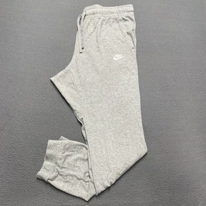 Nike Pants Mens Large Gray Joggers Sweatpants 100% Cotton Drawstring Athletic - Picture 1 of 13