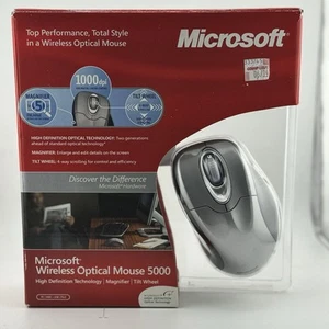 Microsoft Wireless Optical Mouse 5000 High Definition with Tilt Wheel Model 1007 - Picture 1 of 4