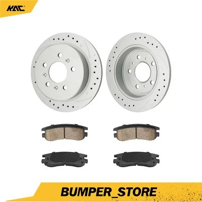 Pastillas de freno rotores traseros perforados para Chevrolet Impala 06-10 Monte Carlo 277,8 mm Foto 1 de 4