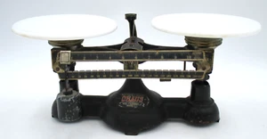 Sartén vintage de vidrio de porcelana/leche a escala de equilibrio OHAUS raras 2 kilos - Imagen 1 de 6