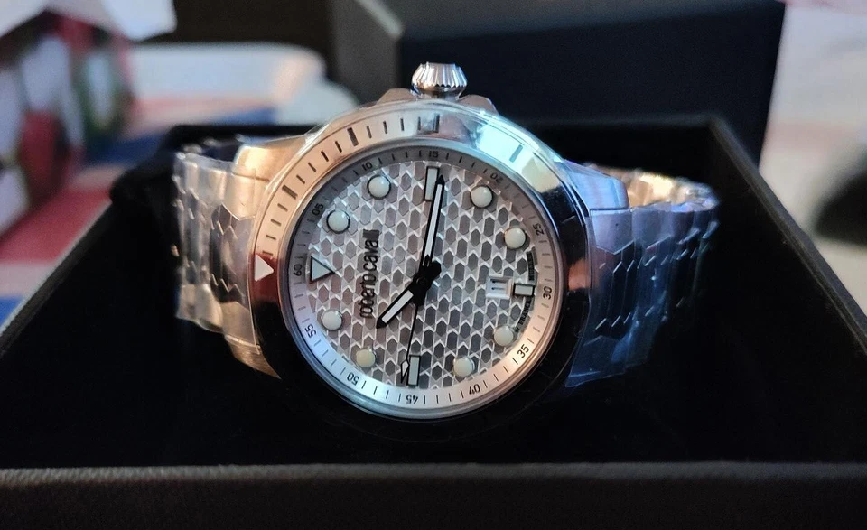 РЕДКИЕ швейцарские мужские кварцевые часы Franck Muller для Roberto Cavalli Silver Snake - Изображение 1 из 4