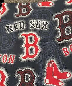 Cooperstown MLB BOSTON RED SOX cotton fabric 1 -1/2yds large logo print new - Picture 1 of 1