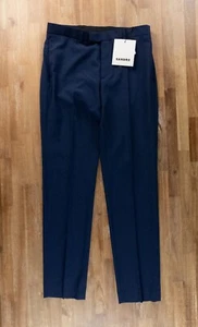 SANDRO Paris Anzughose einfarbig blau Stretch Wolle Gr. 40 FR / 32 US / Medium - Bild 1 von 7