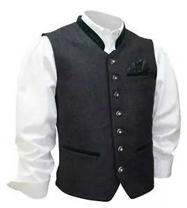 Weste Trachtenweste Loden Trachten Gilet Lodengilet Lodenweste Trachtengilet - Bild 1 von 6