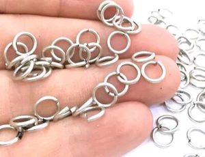 50 Pcs Jumpring Antique Silver Plated Brass Strong ,Findings 8mm G4626 - Picture 1 of 4