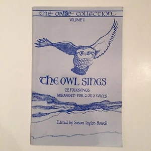 The Owl Sings By Susan Taylor Howell - 22 Folk Songs - Preowned - Vintage - Foto 1 di 5