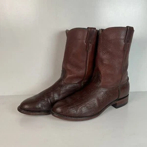 Vintage Larry Mahan Smooth Ostrich Roper Boots 12 D Exotic - Bild 1 von 22