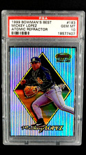 1999 Bowman's Best Atomic Refractor 183 Mickey Lopez RC Rookie /100 PSA 10 Pop 1
