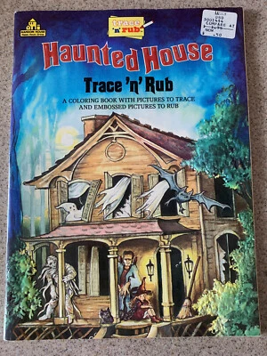 Haunted House Trace 'n' Rub (1989, Random House) UNUSED, Rare, Coloring Book Foto 1 de 3