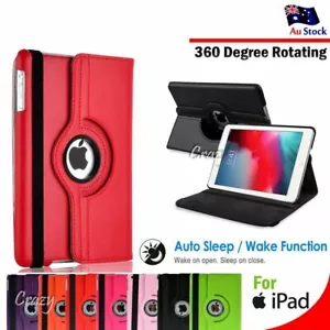 For iPad 5th 6th 7th 8th 9th 10th 11th Gen Air Case Rotate Smart Leather Cover - Picture 1 of 30