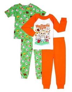 Cocomelon Pajamas Size 18M 2T 3T 4T Boy Girl Toddler 4 Piece Set Cotton Farm NWT - Picture 1 of 3