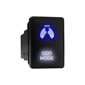 GOD MODE - LED Push Button Replacement for TOYOTA (1.28 x 0.87 in) Blue/White - Bild 1 von 3
