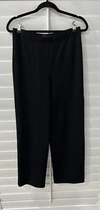 ST. JOHN COLLECTION Wool Blend Knit Black Stretch Pull On Dress Pants Size 8 - Picture 1 of 4