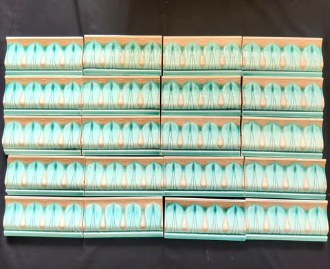 Vintage Architecture Furniture Tiles 20 Pcs Majolica Art Nouveau Japan CT66 Cover