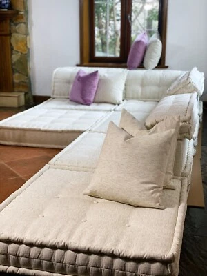 Mah Jong Sofa Couch Full Set Designer Sectional Custom Sofa Semi Outdoor fabric - Image 1 of 4