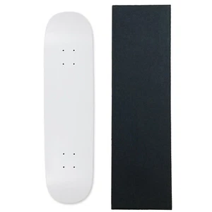 MOOSE Blank SKATEBOARD DECK 8.25 DPD WHITE Skateboards With Black Diamond Grip - Picture 1 of 2