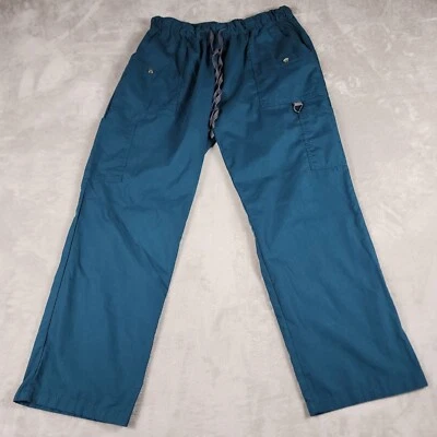 Medgear Scrub Pants Unisex XL Teal Blue Green Pockets Medical Dental Nurse Tech - Image 1 of 4