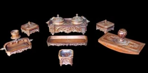 DESK SET. BRONZE. NAPOLEON III. FRANCE. CIRCA 1870 - Picture 1 of 1