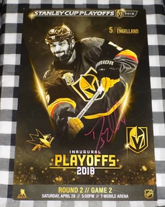 Deryk Engelland Signed Vegas Golden Knights Gameday Poster Misfits - Picture 1 of 1