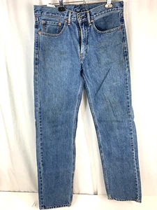 Levi's Jeans Mens 31x34* Blue 505 Straight Leg Denim Cotton Workwear Classic - Picture 1 of 9