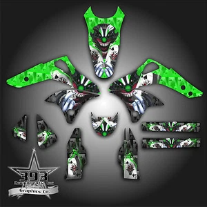 KAWASAKI KX250F KXF 250 2006 - 2008 GRAPHICS KIT DECALS EVIL JOKER GREEN - Picture 1 of 1