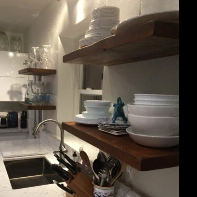 Premium floating shelves, 2in thick solid wood floating shelf, many size/colors - Image 1 of 4