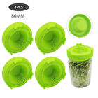 4Pcs Easy Rinse And Drain Plastic Sprouting Lids For Wide Mouth