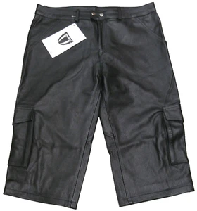 +NEU+ W40 BOCKLE BoB Cargo Bermuda Aniline ECHT-Leder kurze Lederhose Shorts - Bild 1 von 14