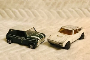 Corgi Mini Cooper 1:36 No7 and Matchbox Superkings Ford Capri 2 K-59 1976 - Picture 1 of 6